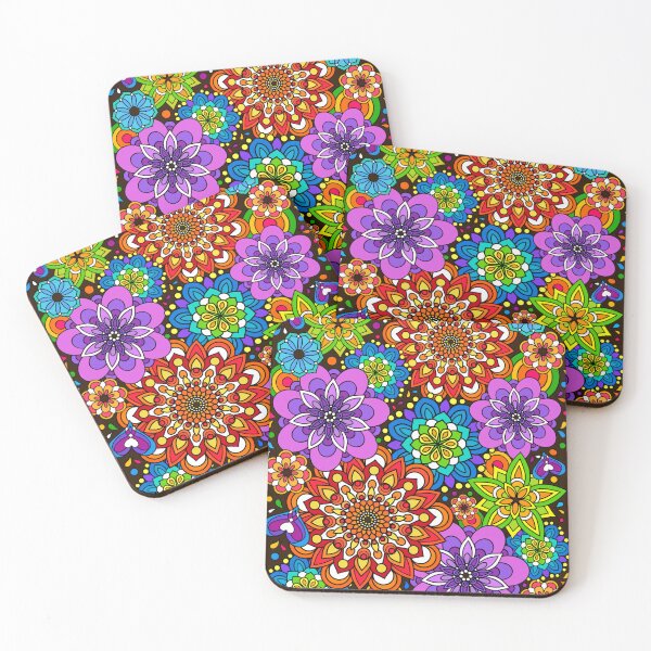 Item preview, Rainbow Flower Power Hippie Bohemian Art designed and sold by Alondra.