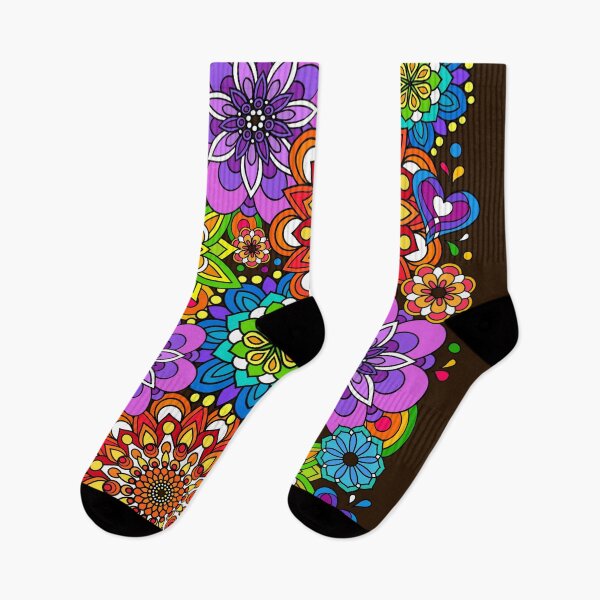 Item preview, Rainbow Flower Power Hippie Bohemian Art designed and sold by Alondra.