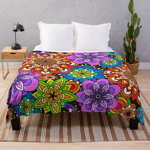 Item preview, Rainbow Flower Power Hippie Bohemian Art designed and sold by Alondra.