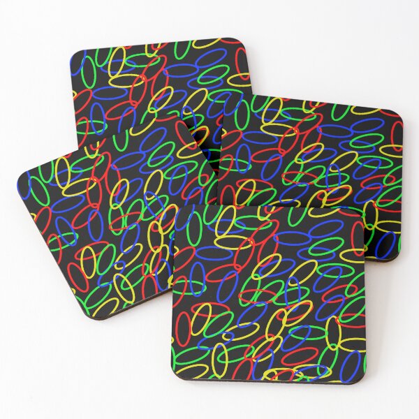 Item preview, ovals and ellipses, ellipses and ovals, black background designed and sold by mntimg.