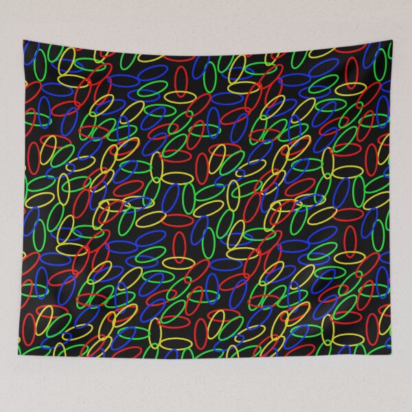 Item preview, ovals and ellipses, ellipses and ovals, black background designed and sold by mntimg.