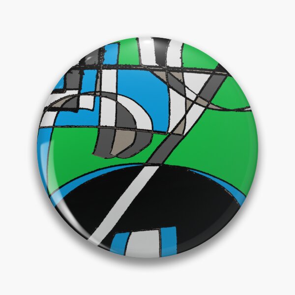 Item preview, black and greens round abstract design designed and sold by SmashingDeals.
