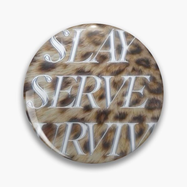 Item preview, Cheetah Print Slay Serve Survive – Fierce Fashion Sticker designed and sold by archangel888.