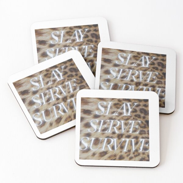 Item preview, Cheetah Print Slay Serve Survive – Fierce Fashion Sticker designed and sold by archangel888.