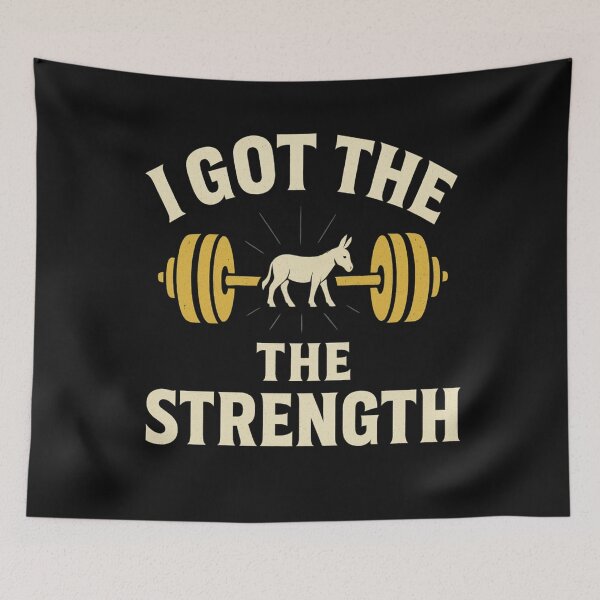 Item preview, I Got the Strength | Strong Donkey Barbell Gym Shirt designed and sold by Zippitydodads.