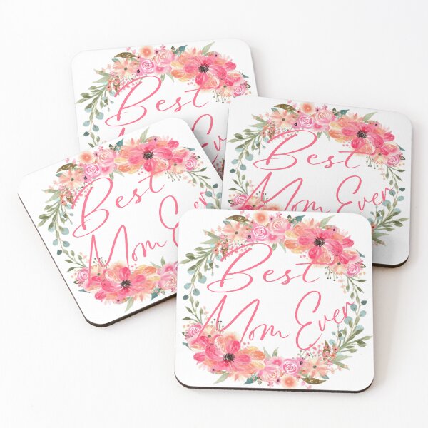 Item preview, "Best Mom Ever" Floral Wreath Design designed and sold by adlkh.