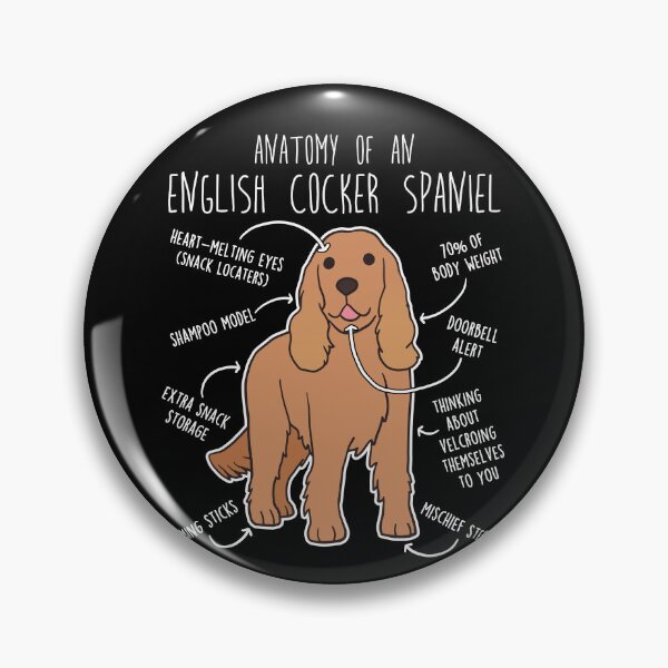 Item preview, Red English Cocker Spaniel Dog Anatomy designed and sold by Clara Hollins.