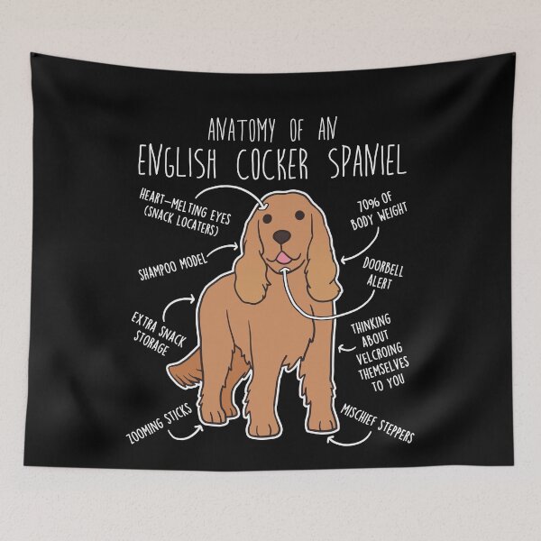 Item preview, Red English Cocker Spaniel Dog Anatomy designed and sold by Clara Hollins.