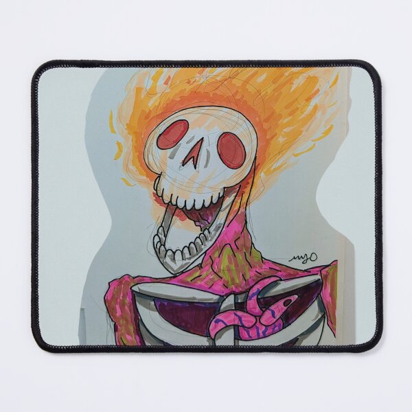 Item preview, Bob The Sharkzila Flaming Undead (Drawing) designed and sold by BobTheSharkzil.