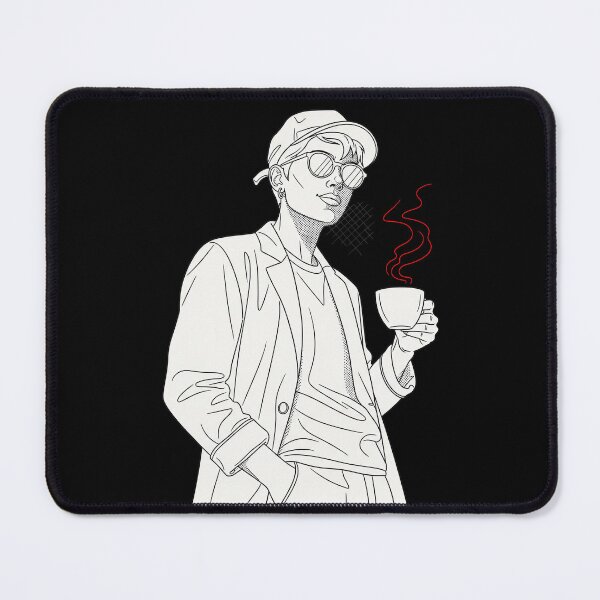 Item preview, Cool Man with Coffee designed and sold by Pikamuu.