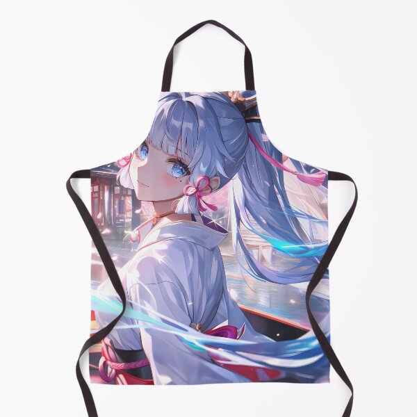 Item preview, Kamisato Ayaka Genshin Impact Anime White Kimono Blue Eyes Cherry Blossoms Light designed and sold by earlobejerk.