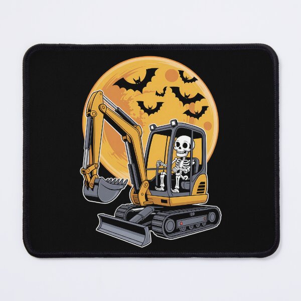 Item preview, Skeleton Driving Truck Excavator Halloween Construction designed and sold by Sunset4Bones.