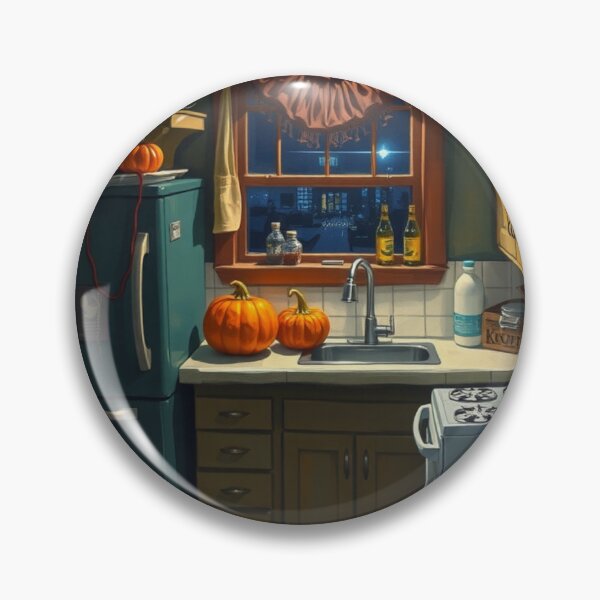 Item preview, Dimly Lit Kitchen Filled With Pumpkins  designed and sold by Soxybabe12.