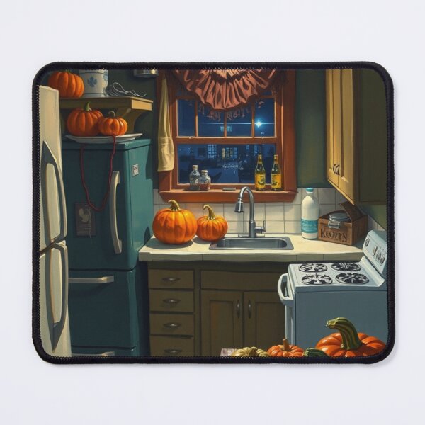 Item preview, Dimly Lit Kitchen Filled With Pumpkins designed and sold by Soxybabe12.