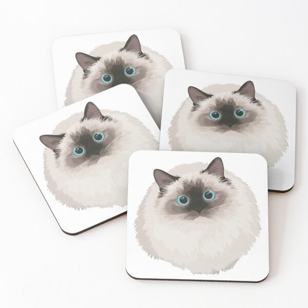 Item preview, Blue-Eyed Ragdoll Cat Cute Fluffy Pet Art for Cat Lovers & Feline Decor Fans designed and sold by myfavoritesm4.