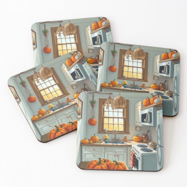 Item preview, Sun lit Kitchen With Beautiful Pumpkins On The Countertops  designed and sold by Soxybabe12.