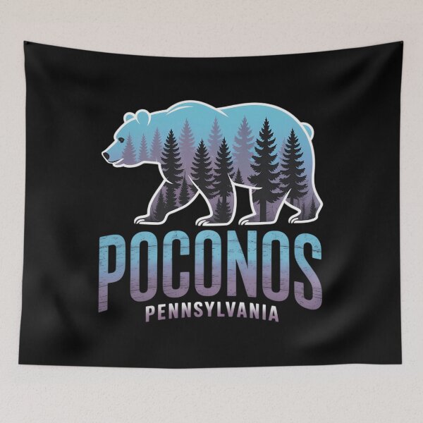 Item preview, Poconos Pennsylvania Bear Hiking Pocono Mountains designed and sold by Sunset4Bones.