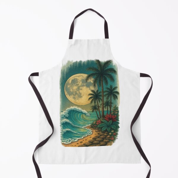 Aperçu de l'œuvre Sérénité de la plage au clair de lune créée et vendue par My-Hoodies.