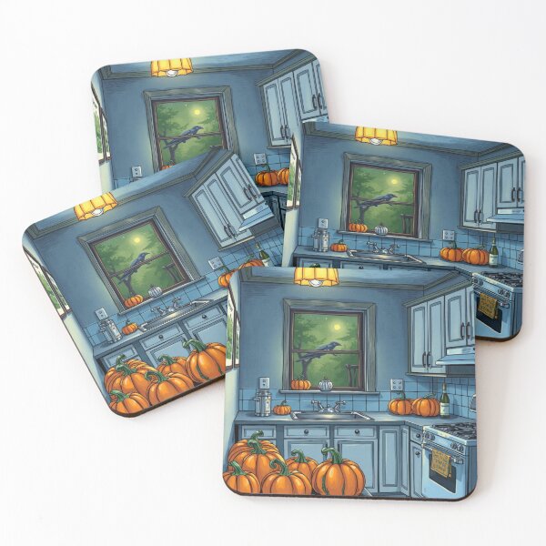 Item preview, Nightfall Kitchen Scene During Pumpkin Harvest designed and sold by Soxybabe12.