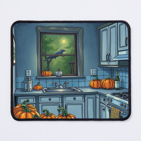 Item preview, Nightfall Kitchen Scene During Pumpkin Harvest designed and sold by Soxybabe12.