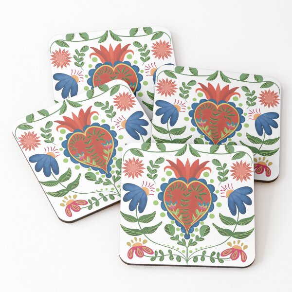 Item preview, Sacred Heart of Jesus Folk Art-Bright and Bold Colorful Religious Design designed and sold by Christina Anderson.