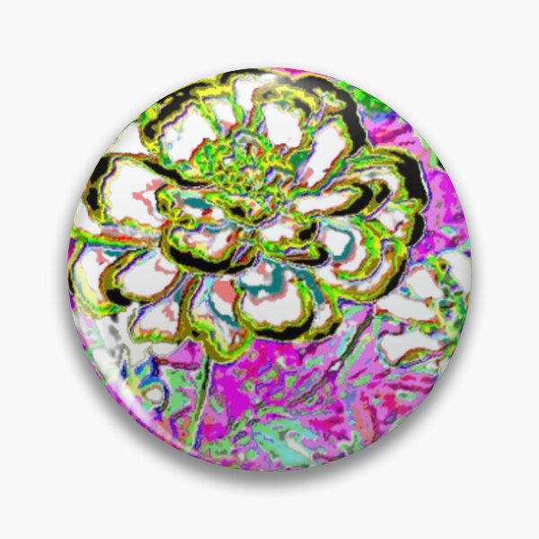 Aperçu de l'œuvre affiche de fleurs en couleur, design abstrait rond et amusant créée et vendue par SmashingDeals.
