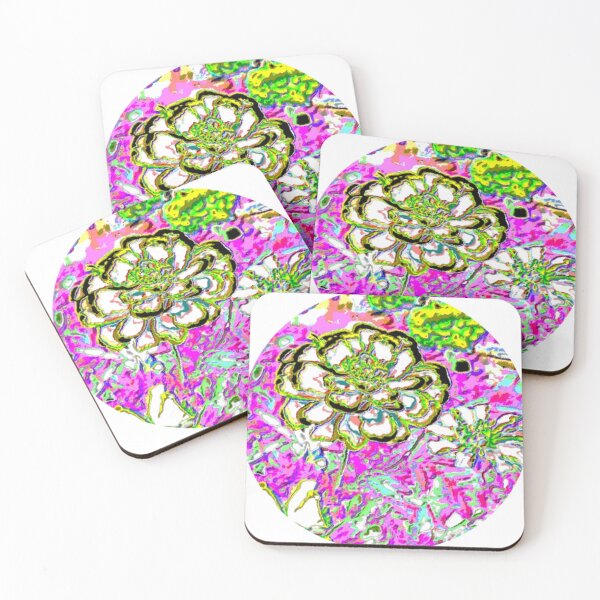 Item preview, flowers poster color fun round abstract design designed and sold by SmashingDeals.