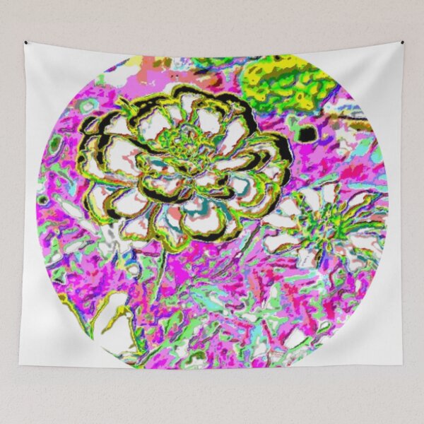 Item preview, flowers poster color fun round abstract design designed and sold by SmashingDeals.