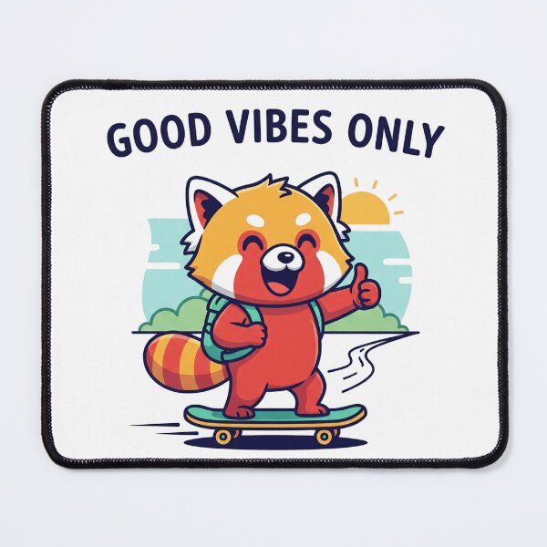 Item preview, good vibes raccoon skateboard designed and sold by snapacrab.