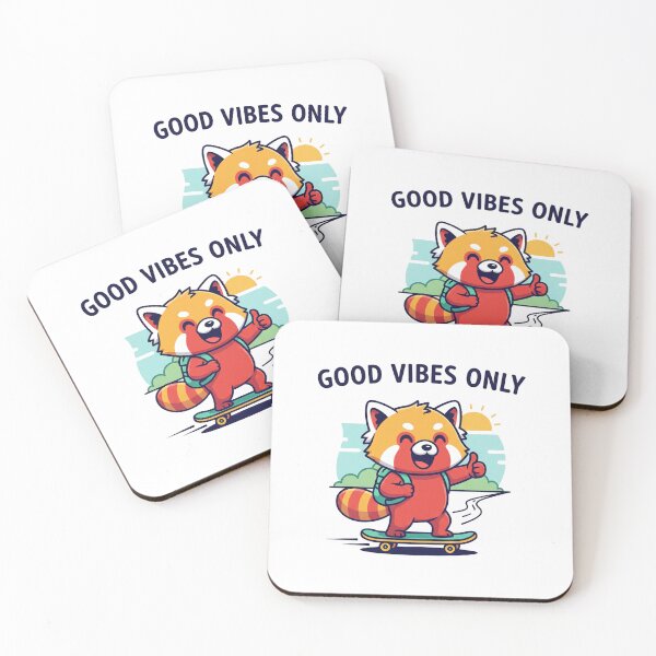 Item preview, good vibes raccoon skateboard designed and sold by snapacrab.