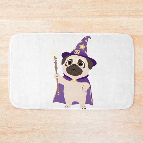 Item preview, Magical Pug in Wizard Costume designed and sold by Pugavatar.