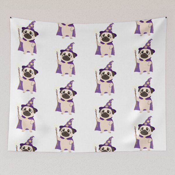 Item preview, Magical Pug in Wizard Costume designed and sold by Pugavatar.