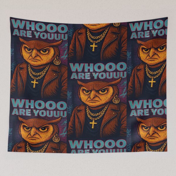 Item preview, “Gangster Owl Streetwear | Who are You Hoodie Vibes” designed and sold by ReyDeLaCalle.