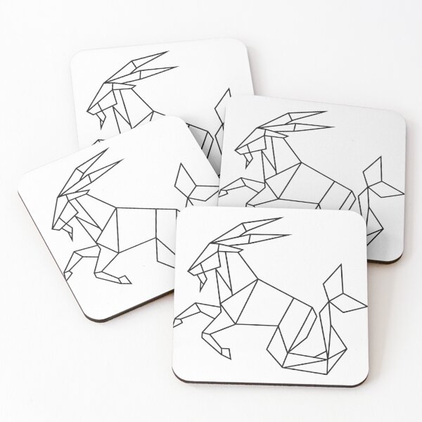 Item preview, Origami Capricorn Sea-Goat Geometric Art designed and sold by haitrieuic96.