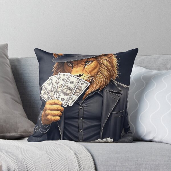 Item preview, “OG Lion Mafia Boss | Gangster Animal Art | Counting Benjamins Street Vibes designed and sold by ReyDeLaCalle.