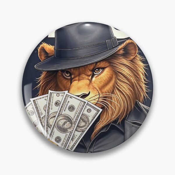 Item preview, “OG Lion Mafia Boss | Gangster Animal Art | Counting Benjamins Street Vibes designed and sold by ReyDeLaCalle.