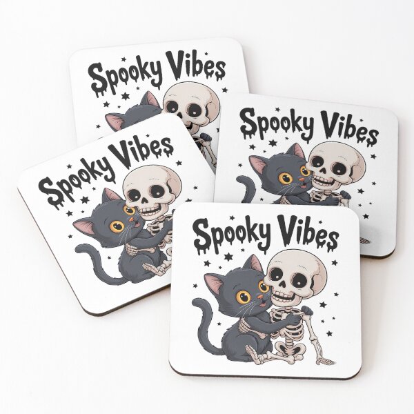 Item preview, Halloween Spooky Vibe, Halloween Black Cat and Skeleton designed and sold by Sunset4Bones.
