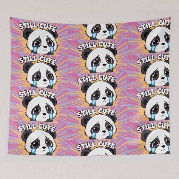 Item preview, “Sad Crying Panda | Still Cute Kawaii Vibes | Emotional Cartoon Art”  designed and sold by ReyDeLaCalle.