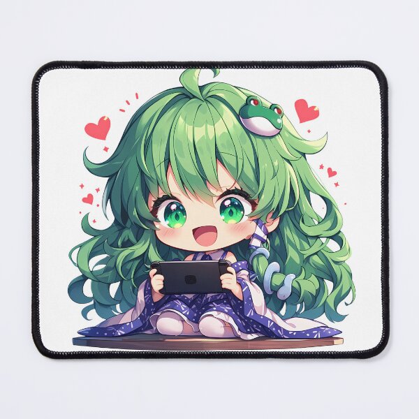 Item preview, Kochiya Sanae Touhou Cute Chibi Gamer Anime designed and sold by earlobejerk.