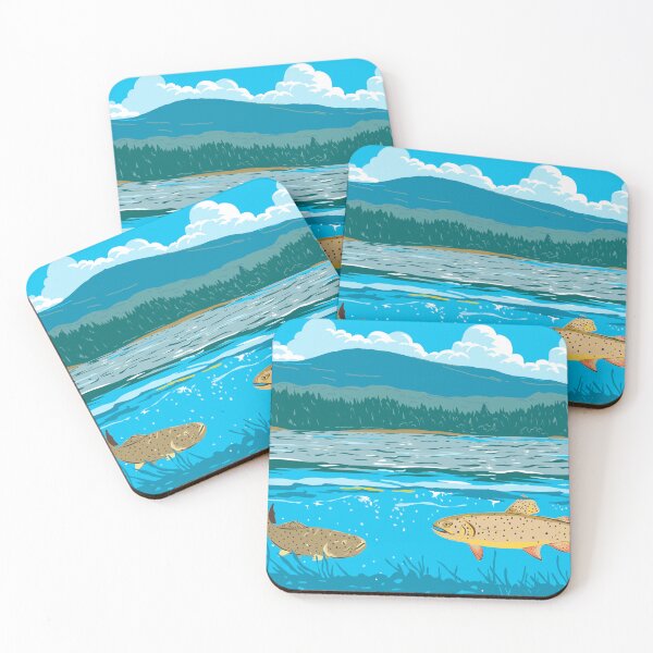Item preview, Apache Trouts in Lee Valley Lake in Arizona USA WPA Art designed and sold by patrimonio.