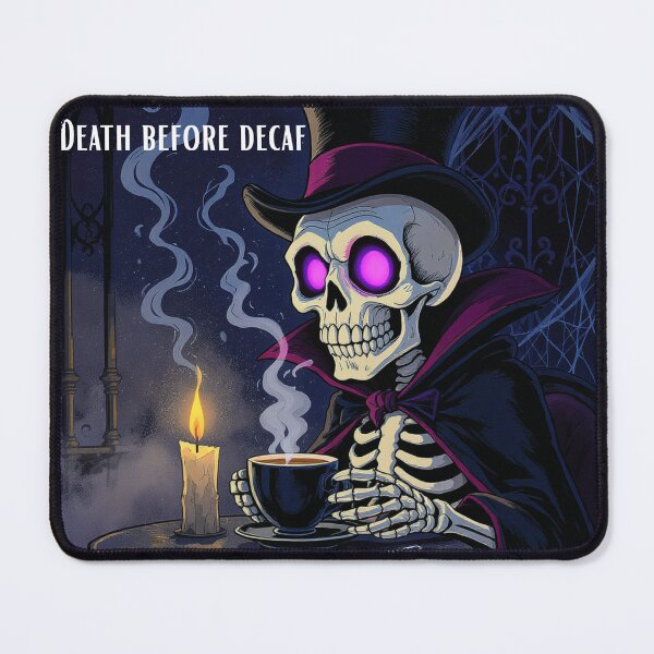 Item preview, Skeleton Death Before Decaf designed and sold by Restless-Dead.