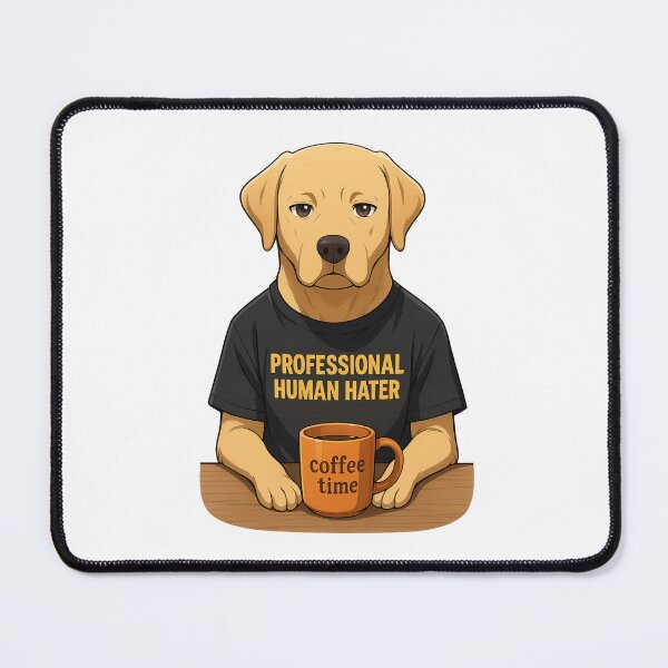 Item preview, Professional Human Hater – Funny Coffee Dog Meme Illustration 1 designed and sold by Apple-Design369.