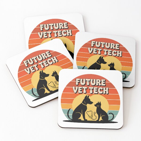 Item preview, Future Vet Tech Retro Sunset Design designed and sold by Bliss Find And Design.