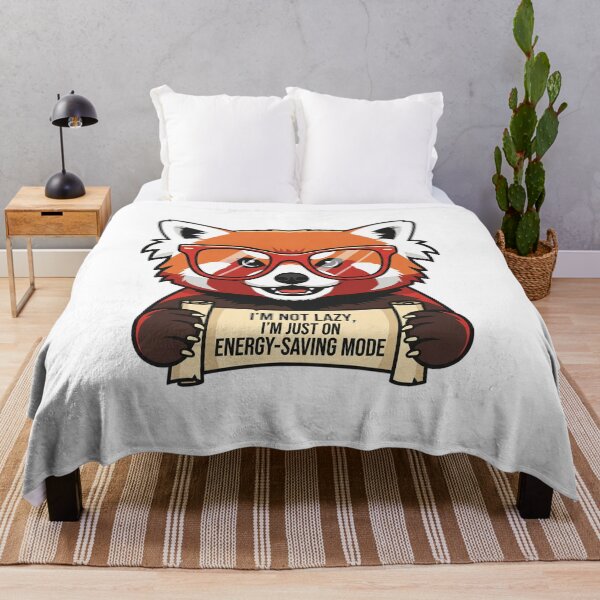 Item preview, red panda I'm not lazy, I'm just on energy-saving mode designed and sold by snapacrab.