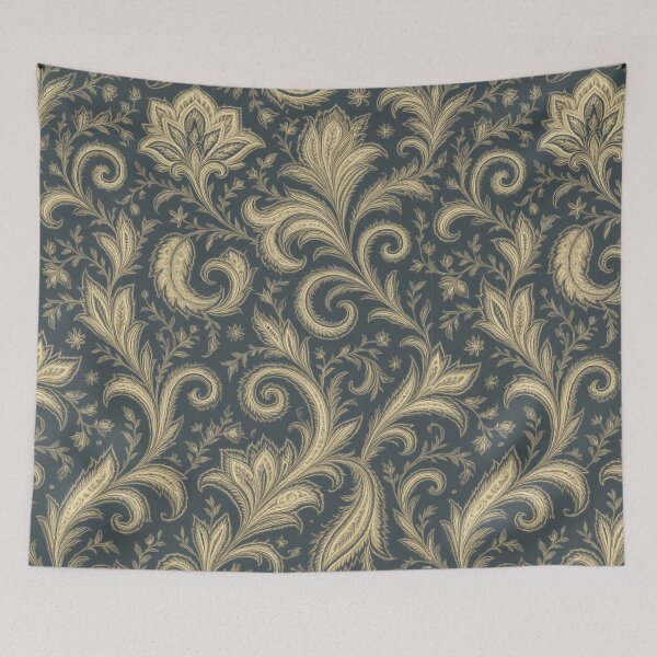 Item preview, Dark Paisley Pattern,Khaki Ornamental Design designed and sold by Tadida.