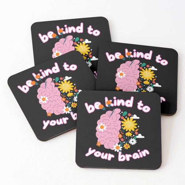 Item preview, Be kind to your beautiful mind bloom floral - Mental Health Matters Funny Motivational saying designed and sold by SkeletonsDanger.