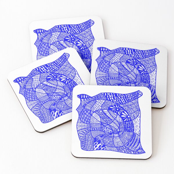 Item preview, Abstract Blue Zen tangle designed and sold by Pugavatar.