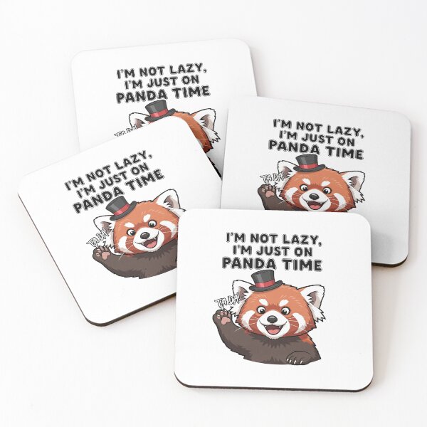 Item preview, red panda, I'm just on panda time designed and sold by snapacrab.