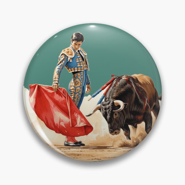 Item preview, Watercolor Bullfight Scene Clipart | Matador with Red Cloth & Charging Bull | Dust Cloud Movement | Spanish Fiesta Art Print designed and sold by ATLANTICSHOOP.
