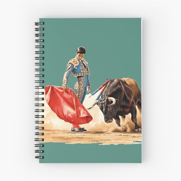 Item preview, Watercolor Bullfight Scene Clipart | Matador with Red Cloth & Charging Bull | Dust Cloud Movement | Spanish Fiesta Art Print designed and sold by ATLANTICSHOOP.